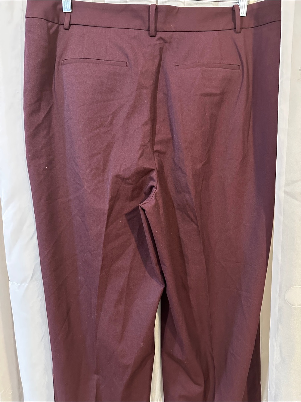 NWT Talbots Wide Leg Cropped Pants Size 18 Burgundy Career Trouser Workwear - Picture 6 of 8